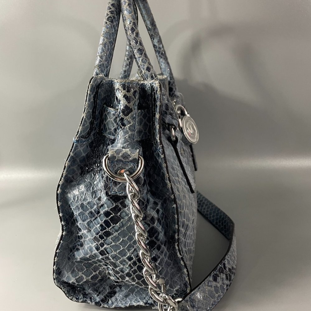 Michael Kors Hamilton Embossed Python-Print Mediu… - image 4